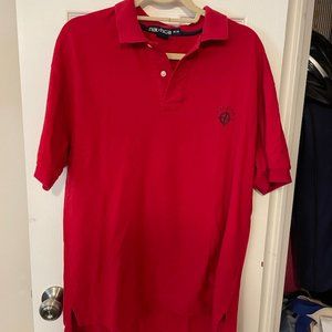 Red Nautica Short Sleeve Polo